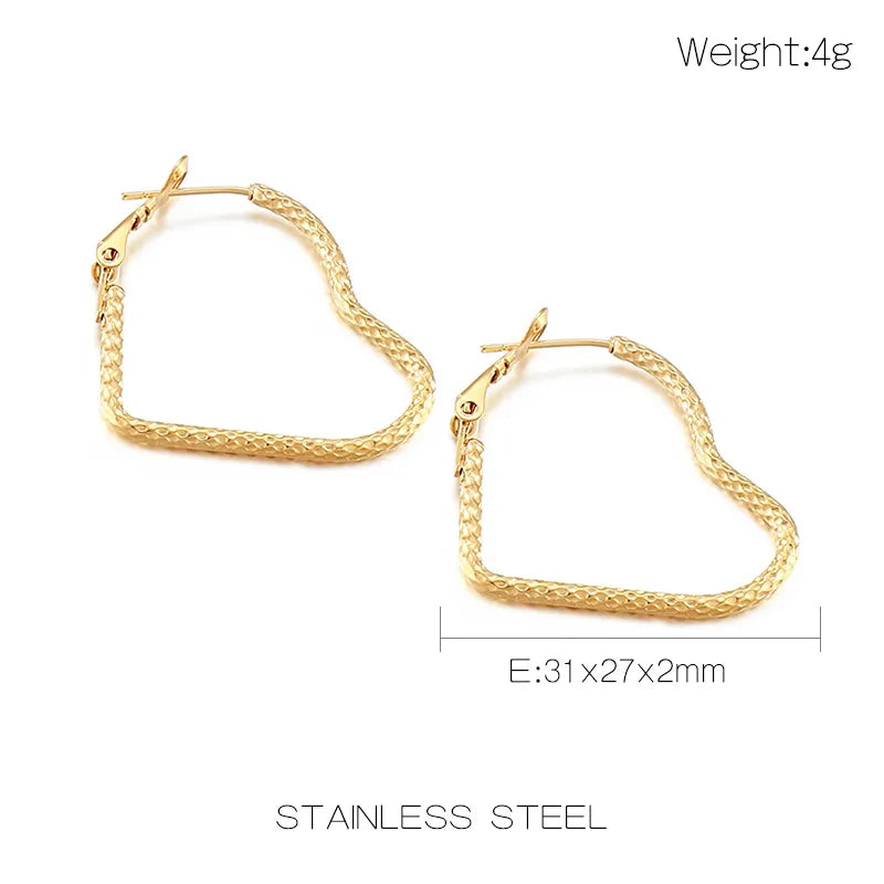 Lovely Asymmetrical Heart Earrings