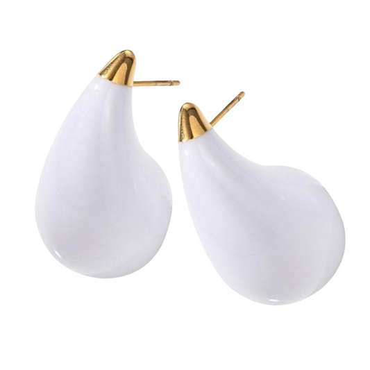 White Purity Drop Earring