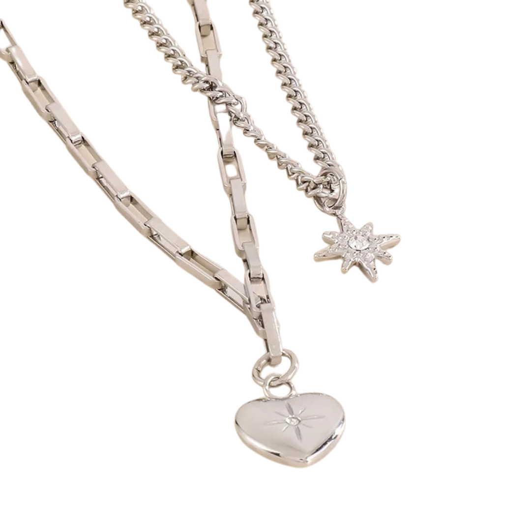 Compass of Love Two Layer Necklace