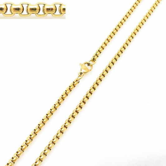 Square Pearl Chain 3mm - Unisex