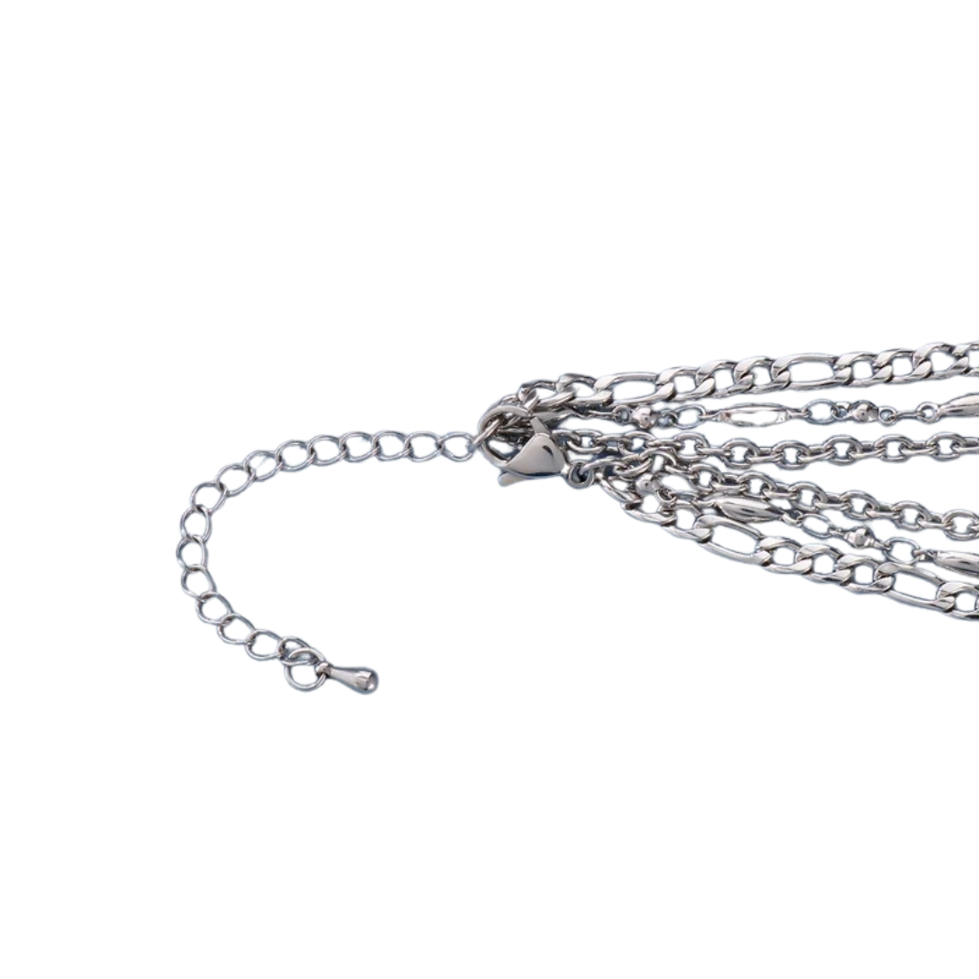 Silver Three Layer Necklace