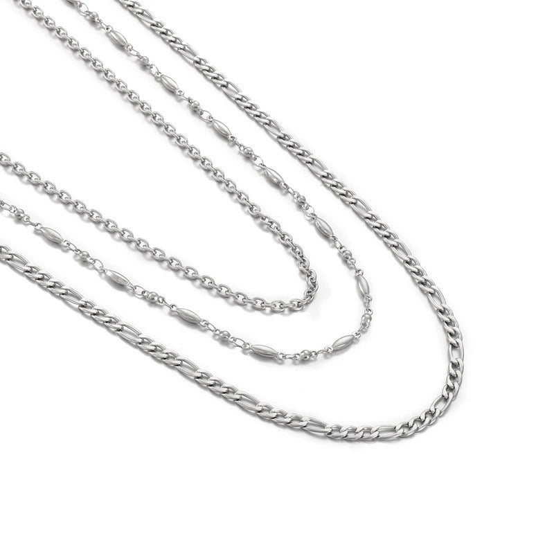 Silver Three Layer Necklace