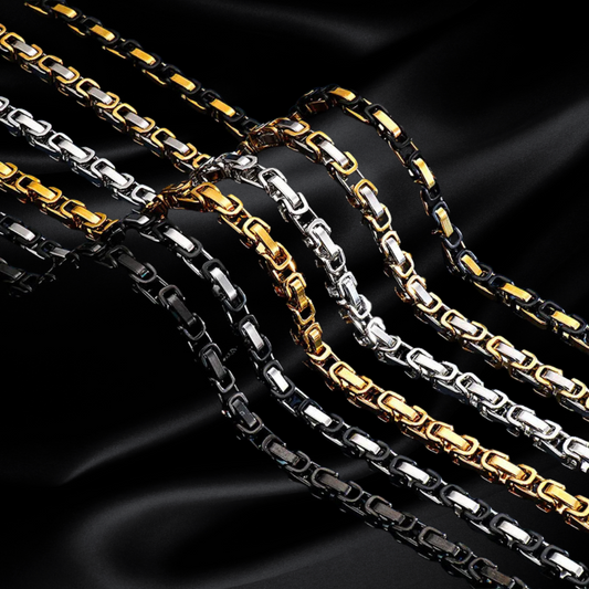 Men's Link Chain and Bracelet Set Stainless Steel 4mm