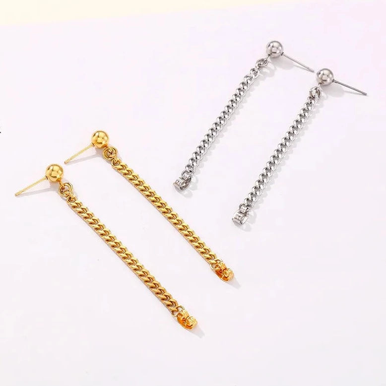 Double Chain Cuban Earring