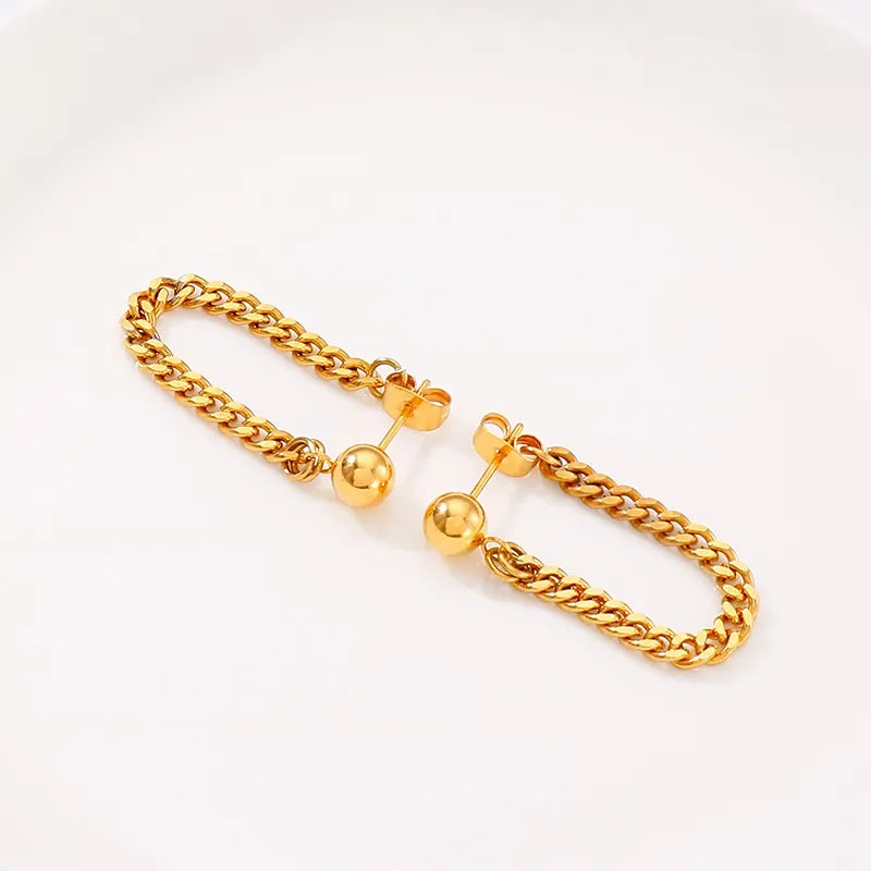 Double Chain Cuban Earring