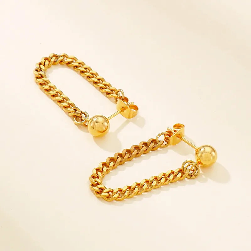 Double Chain Cuban Earring