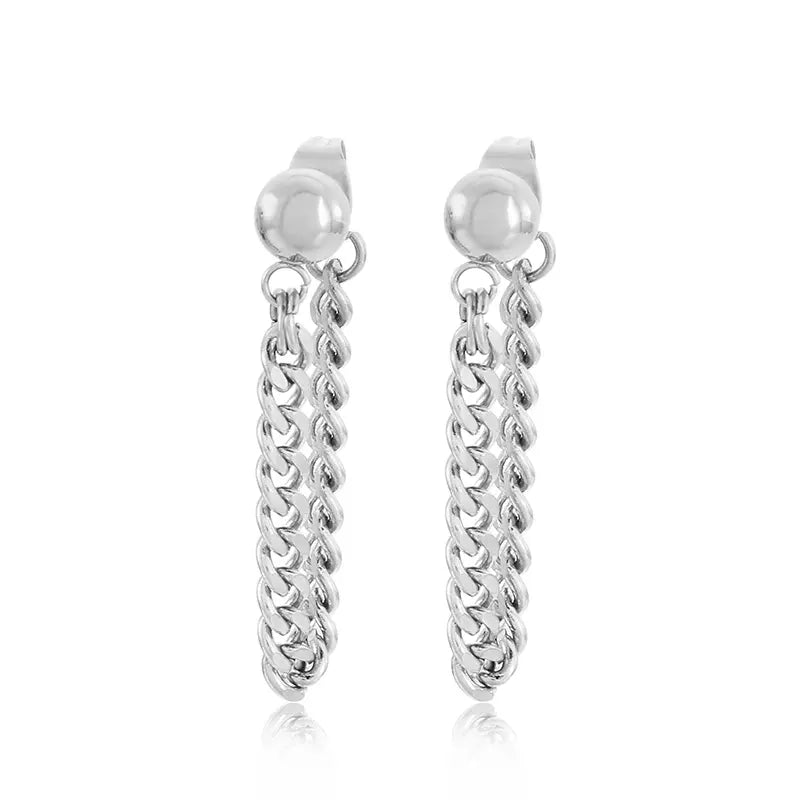 Double Chain Cuban Earring