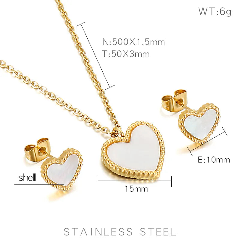 Single Heart Shell Set