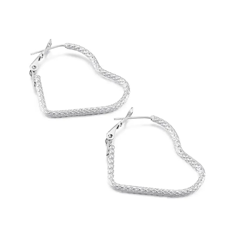 Lovely Asymmetrical Heart Earrings