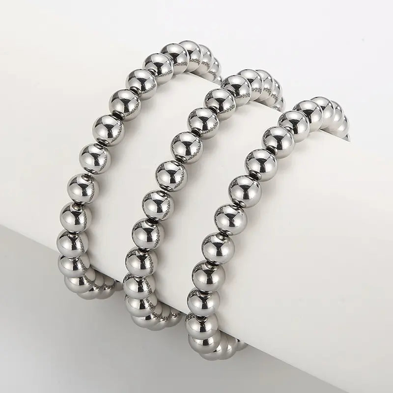 One Round Bead 8mm Bracelet