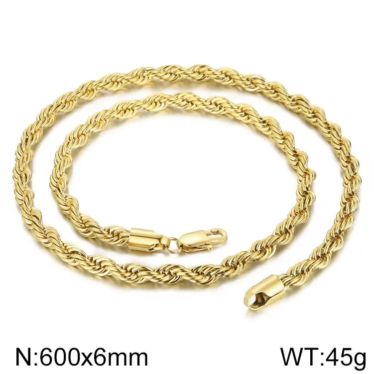 Twist Chain 6mm Unisex